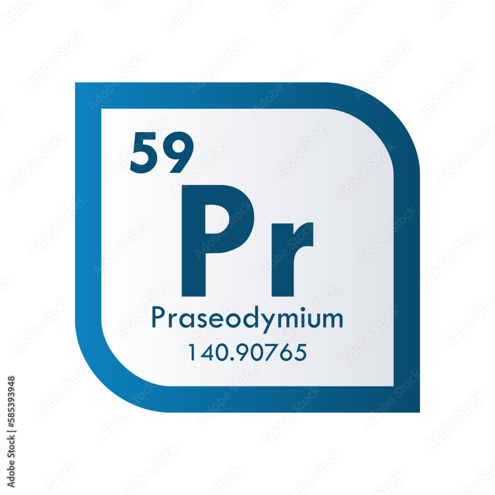 praseodymium icon set. vector template illustration for web design praseodymium icon set. vector template illustration for web design
