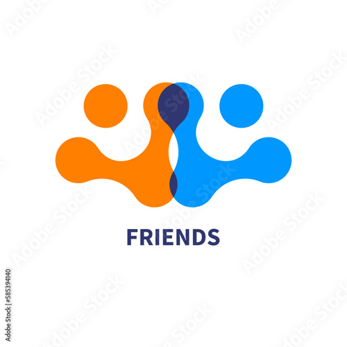Connected people overlay logo