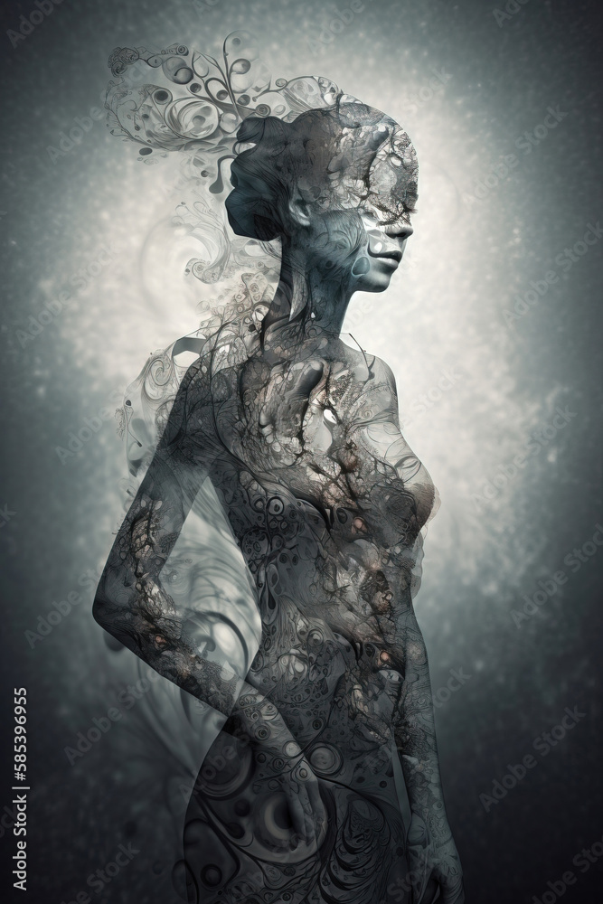 stylized fantasy art portrait of a beautiful woman. is not based on any real person. generative AI
stylized fantasy art portrait of a beautiful woman. is not based on any real person. generative AI