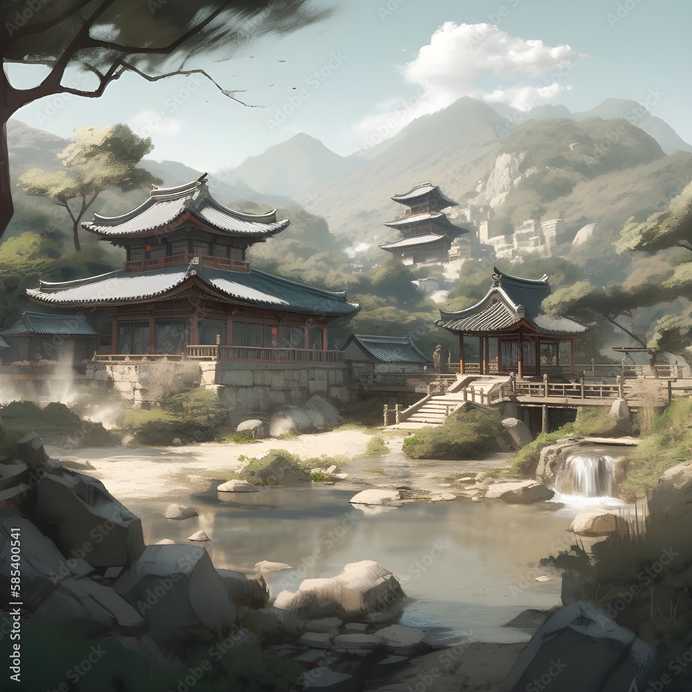 korean temple in moutain