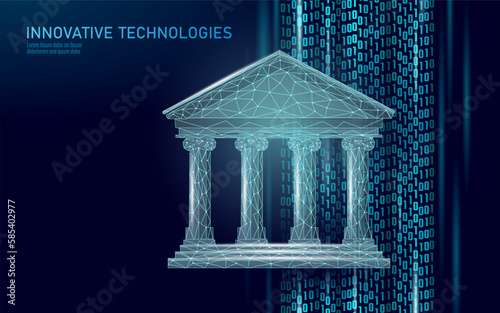 Financial bank web online payment. Money exchange investment deposit information technology. Blue abstract web internet electronic payment vector illustration