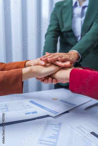 Obraz na plátně join hands teamwork concept