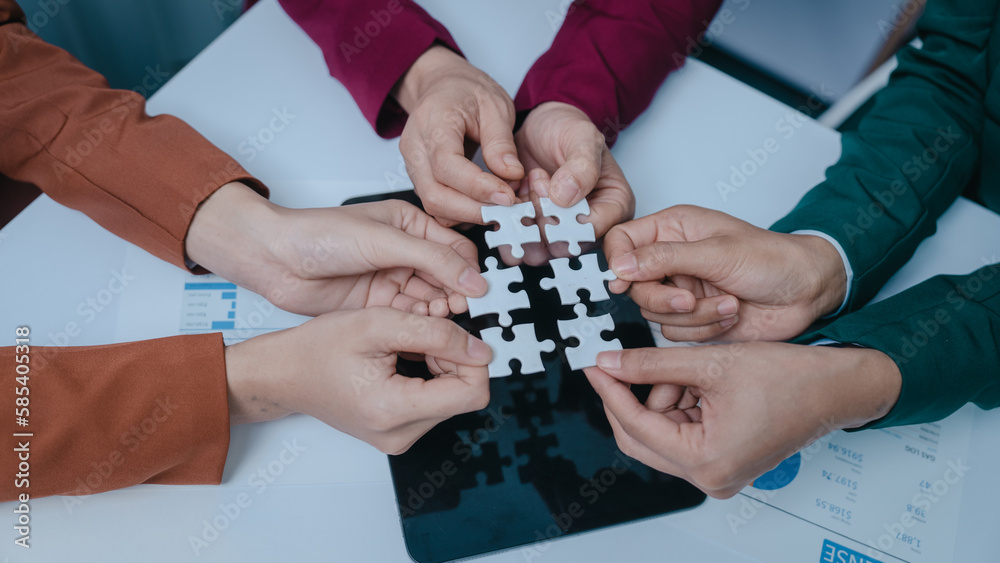 join hands jigsaw puzzle teamwork concept. small business accounting team meeting three asian people with salary monthly charts data, basic business accounting and bookkeeping concept. join hands jigsaw puzzle teamwork concept. small business accounting team meeting three asian people with salary monthly charts data, basic business accounting and bookkeeping concept.