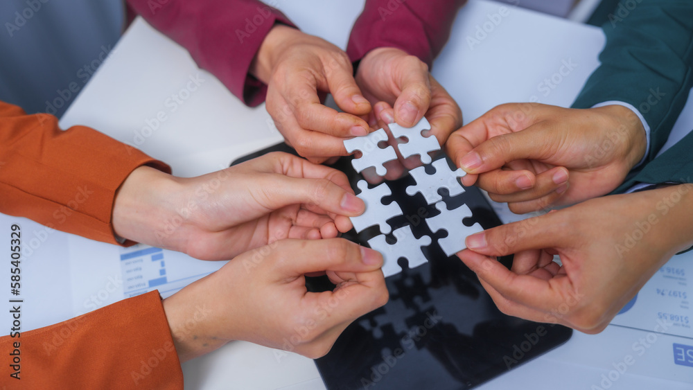 join hands jigsaw puzzle teamwork concept. small business accounting team meeting three asian people with salary monthly charts data, basic business accounting and bookkeeping concept. join hands jigsaw puzzle teamwork concept. small business accounting team meeting three asian people with salary monthly charts data, basic business accounting and bookkeeping concept.