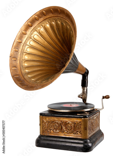 Canvastavla old gramophone
