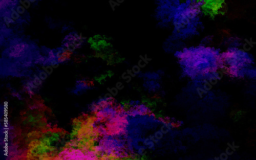 Abstract background with neon colors on black background
