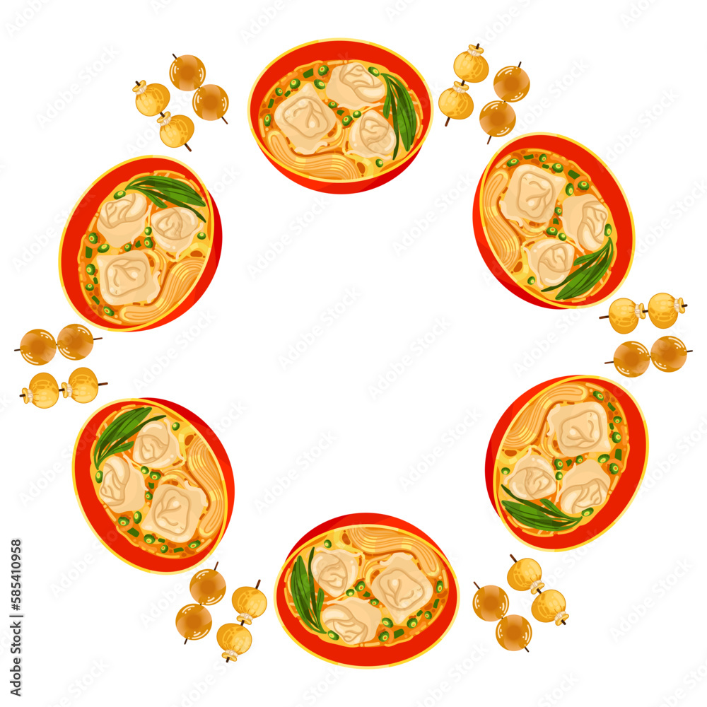 Illustration Asian food. Cartoon restaurant menu.Vector illustration mandala. Cute element for greeting cards, posters, stickers and seasonal design. Isolated on white background. Illustration Asian food. Cartoon restaurant menu.Vector illustration mandala. Cute element for greeting cards, posters, stickers and seasonal design. Isolated on white background.