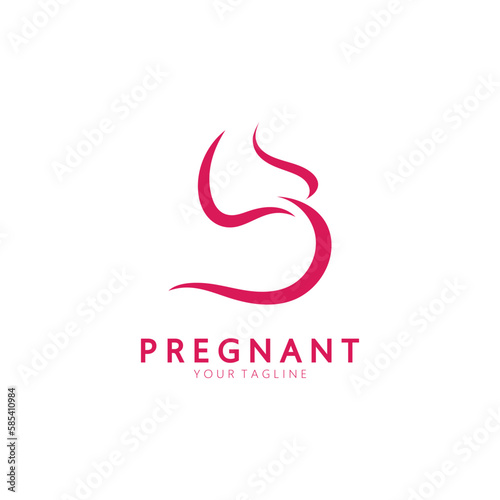 Pregnant logo template vector icon