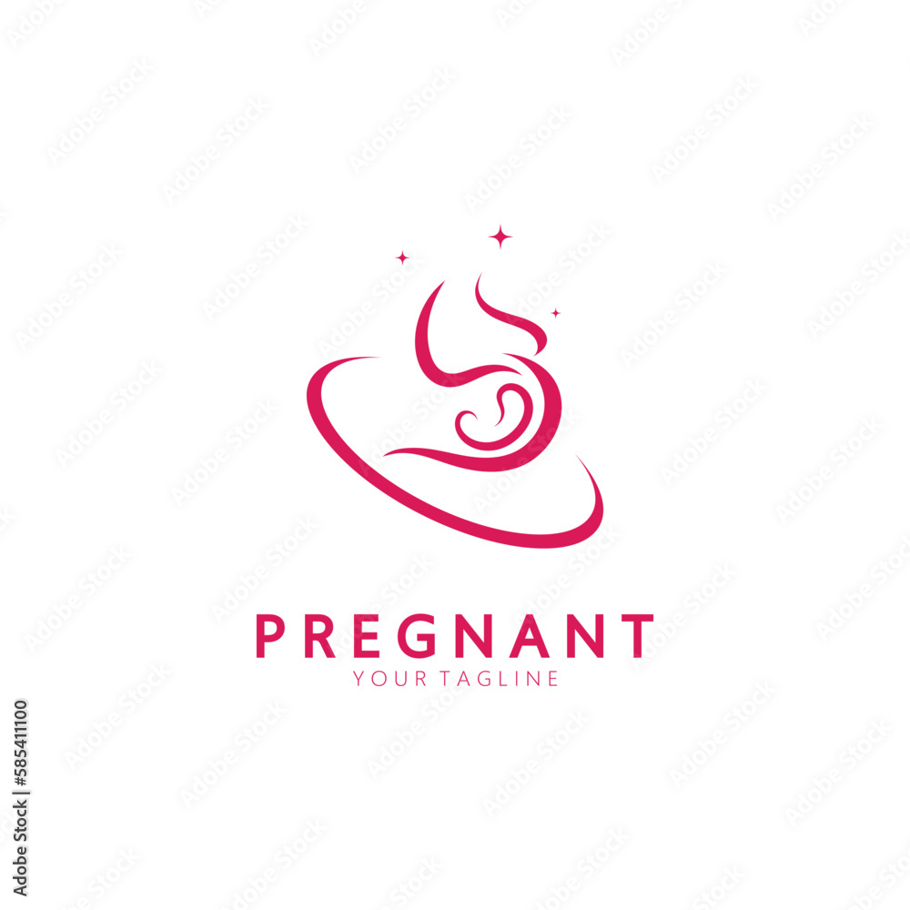 Obraz premium Pregnant logo template vector icon