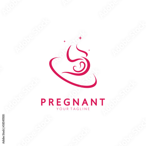 Pregnant logo template vector icon