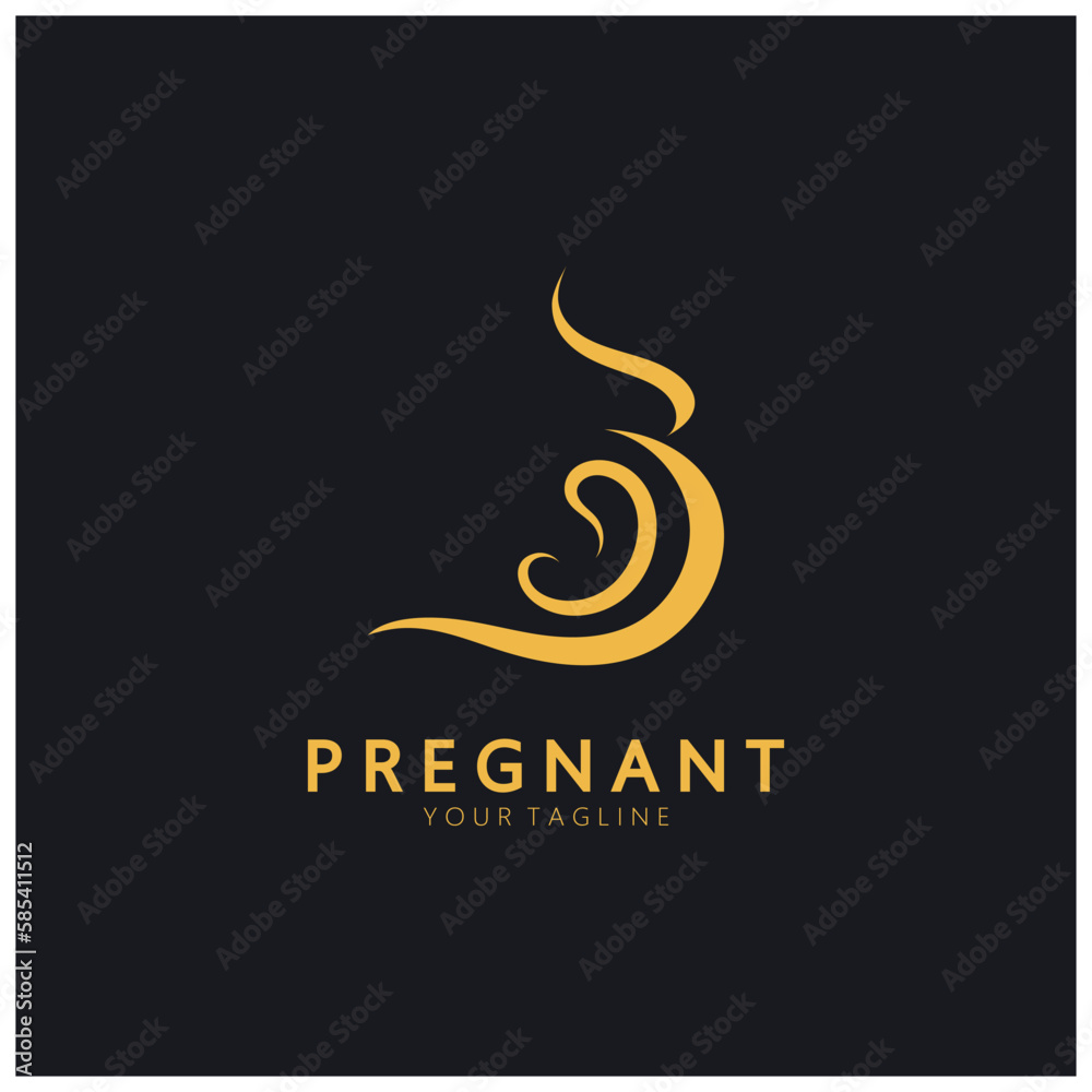 Pregnant logo template vector icon Pregnant logo template vector icon