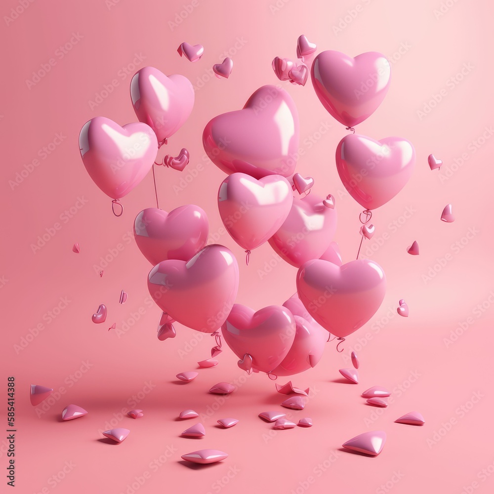 heart balloons, generative AI