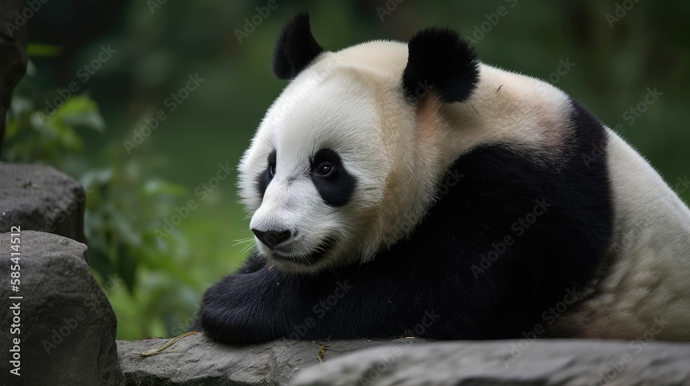 Fototapeta premium panda photorealistic, generative AI