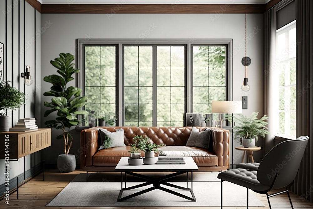 interior background of modern living room