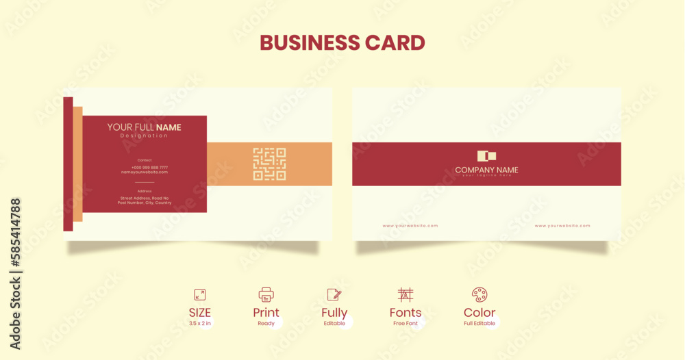Naklejka premium Stationery Branding Full Bundle Pack Business Card