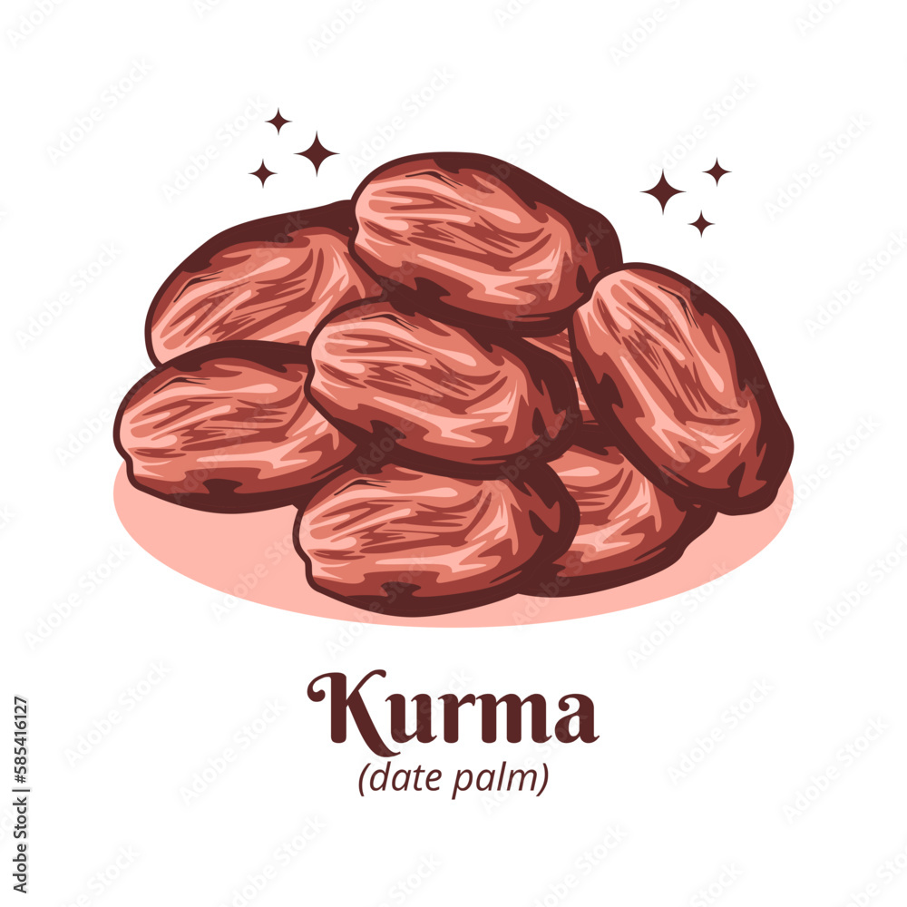 illustration of kurma or dates arabian food vector design illustration of kurma or dates arabian food vector design