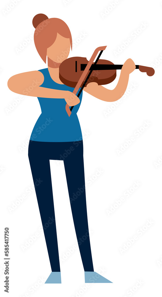 Woman playing on violin. Musician practice. Music hobby Woman playing on violin. Musician practice. Music hobby