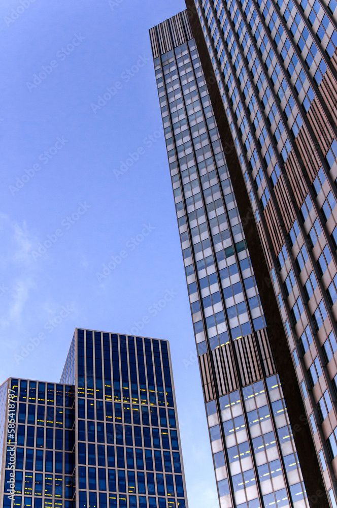 Frankfurt am Main skyscrapers low angle view Frankfurt am Main skyscrapers low angle view