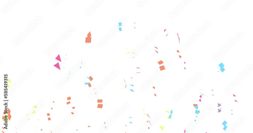 Confetti animation isolated on white background. Festive holiday colorful animation with confetti. Transition for background. Confetti animation isolated on white background. Festive holiday colorful animation with confetti. Transition for background.