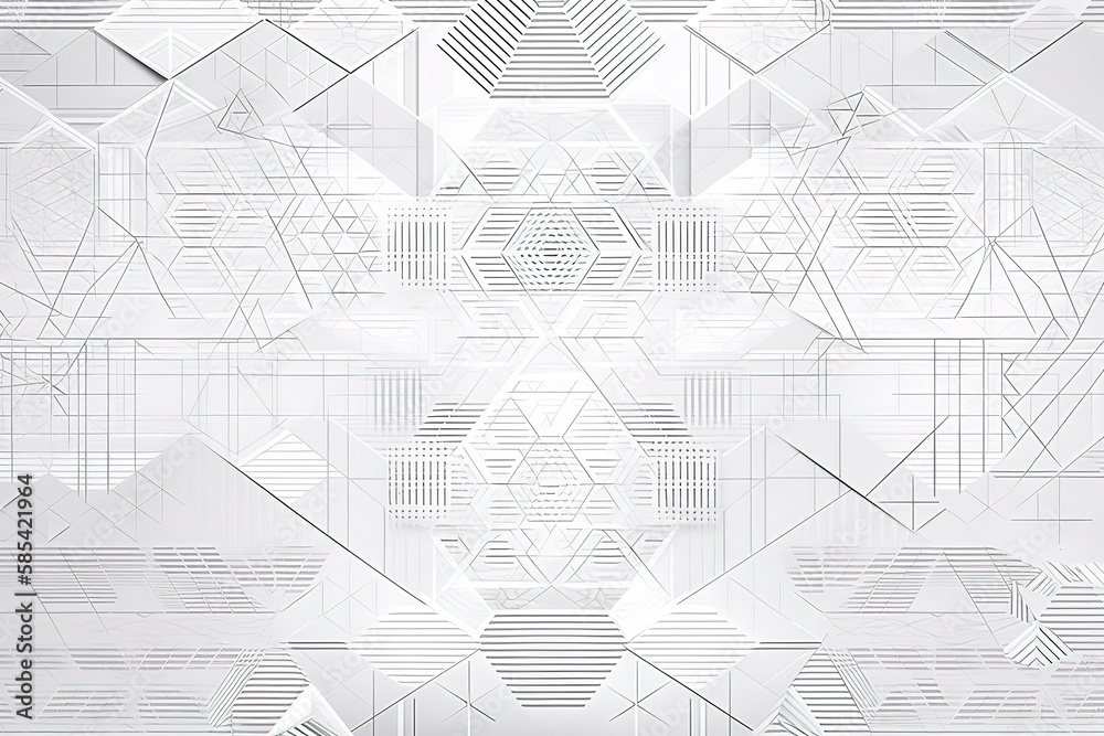 Abstract seamless modern white and gray color technology concept geometric line vector background, pattern of geometric white and gray color elegant abstract background, Generative AI
