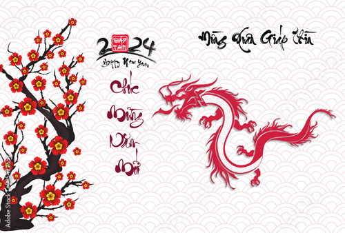 Lunar new year, vietnamese new year, Chinese New Year 2024 , Year of the Dragon © thanhtrong007
