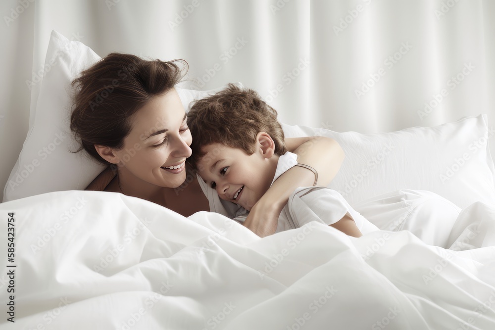 parent and child in bed parent and child in bed