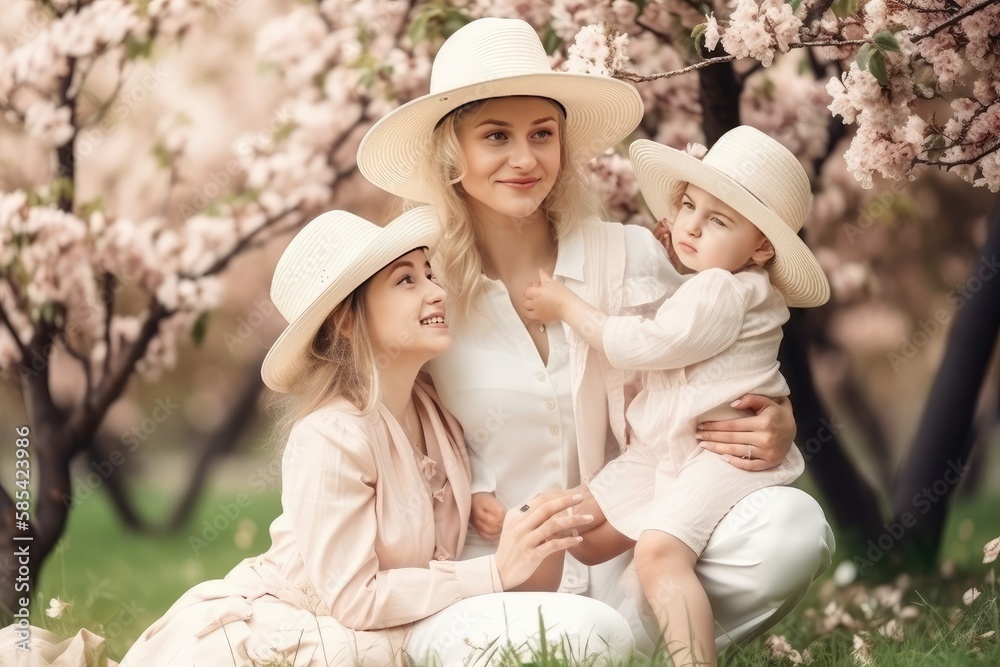 mother and daughter in the park