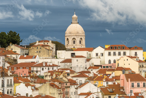National Pantheon and Lisbon cityscape, Portugal