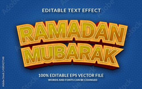 Ramadan Mubarak Editable Text Effect