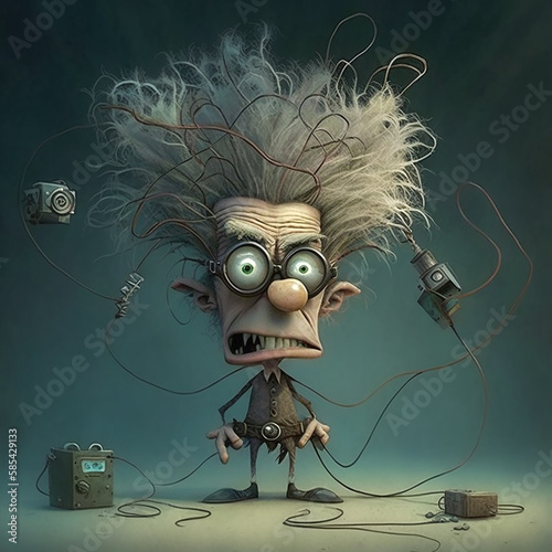 Elektrizität Strom Cartoon Figur