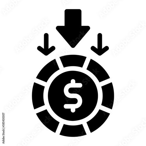 decrease glyph icon
