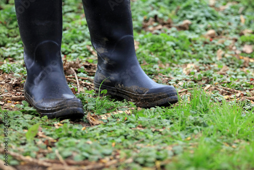 boots on grass