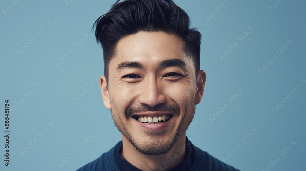 Obraz premium 20代日本人男性の笑顔のポートレート