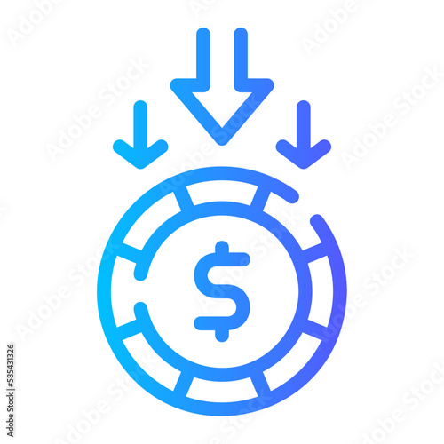 decrease gradient icon