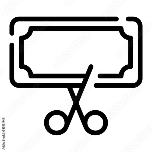 reduction Cost line icon