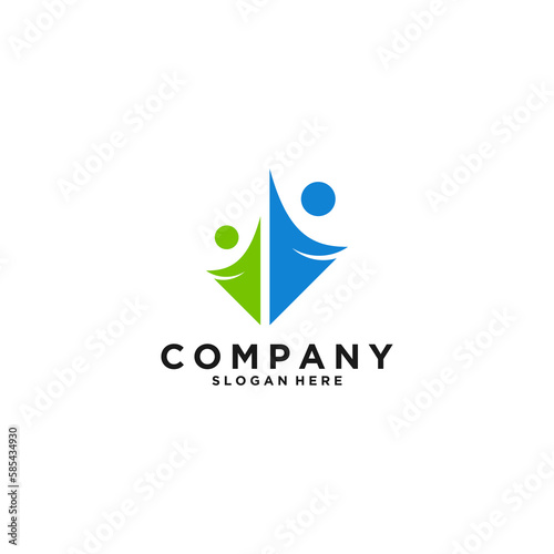 Free Download community logo template in white background - GFXLoad