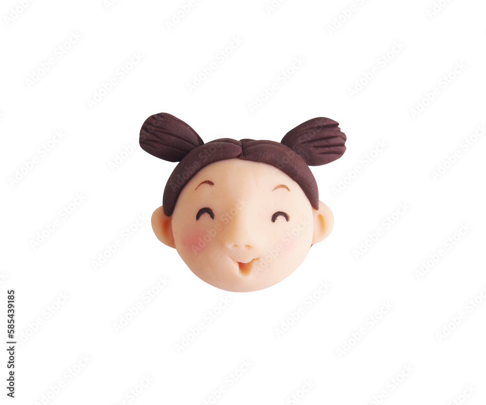笑顔の女の子の顔(粘土立体イラスト) 笑顔の女の子の顔(粘土立体イラスト)