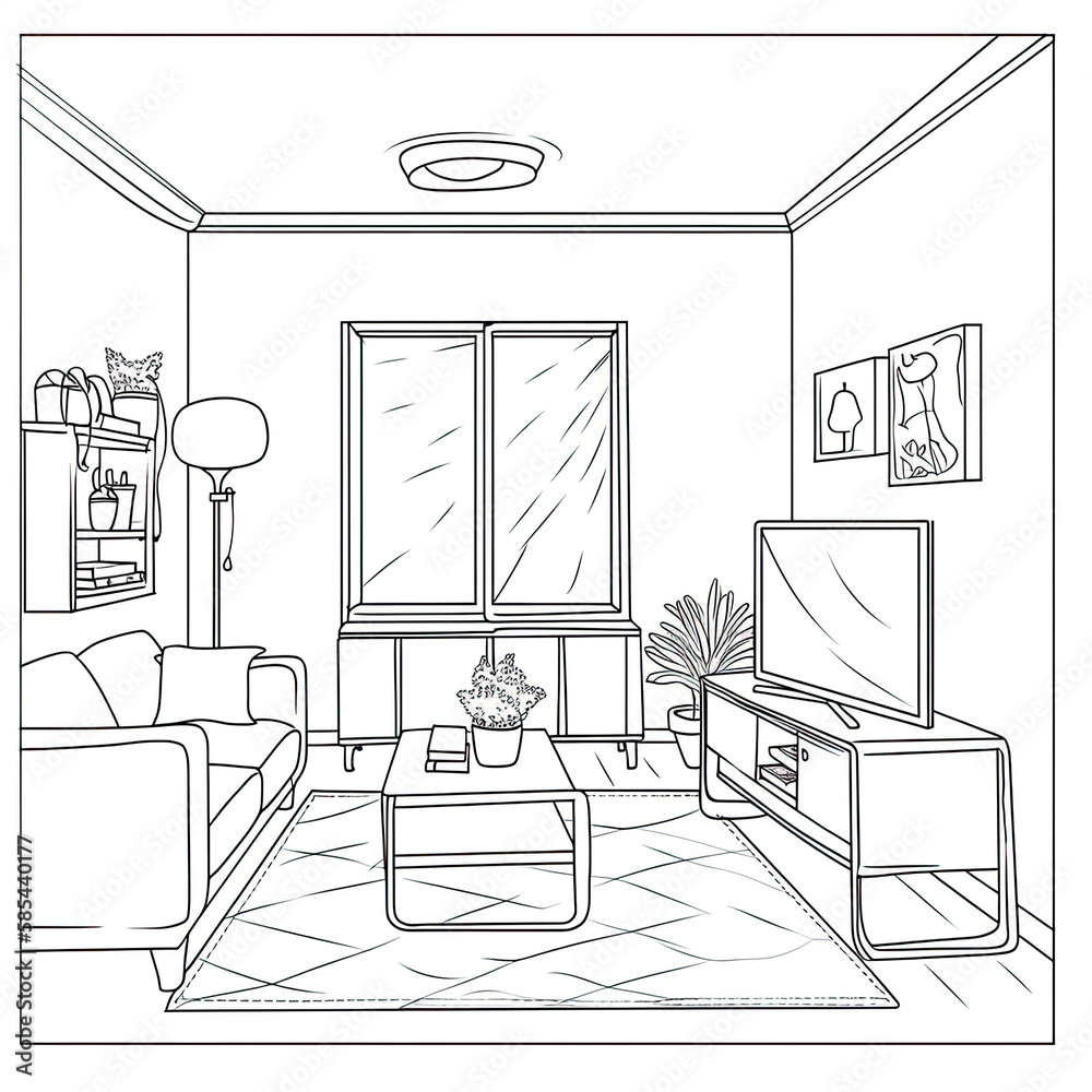 Sketch of a room Sketch of a room