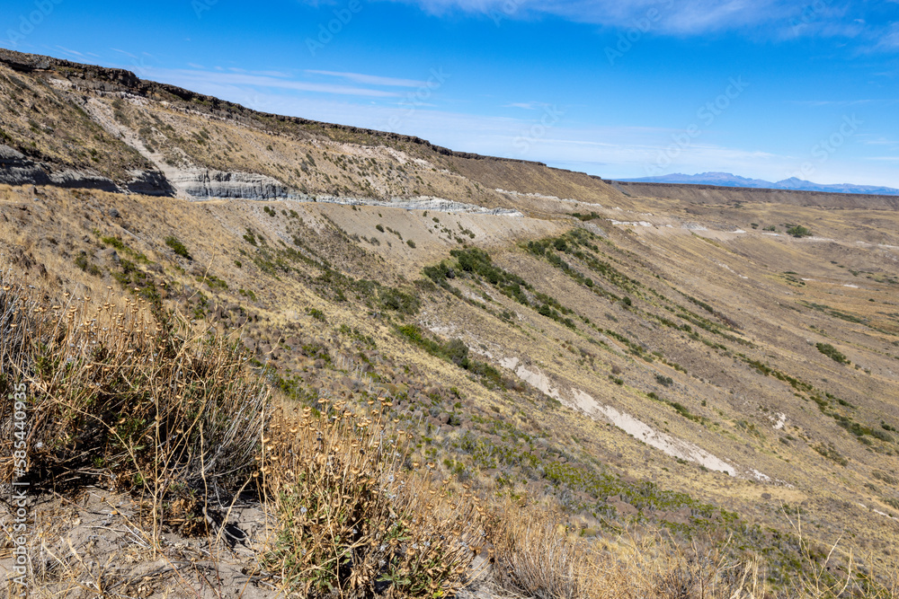 Landscape shot of the Argentinian Pampa in the Province Neuquén - Traveling South America