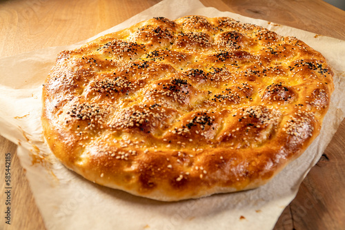 ramadan pita bread with sesame