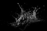 splash isolated on black, AI Generative
