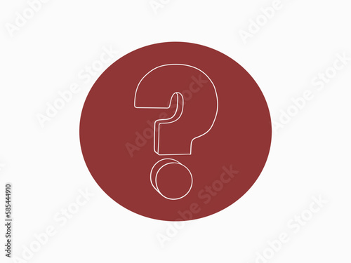 Wallpaper Mural Question mark on red background. Outline Vector Illustration Torontodigital.ca
