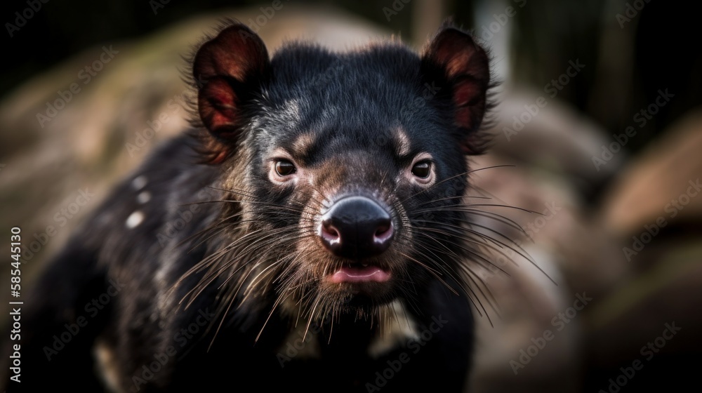 A fearless tasmanian devil - created by generative AI A fearless tasmanian devil - created by generative AI