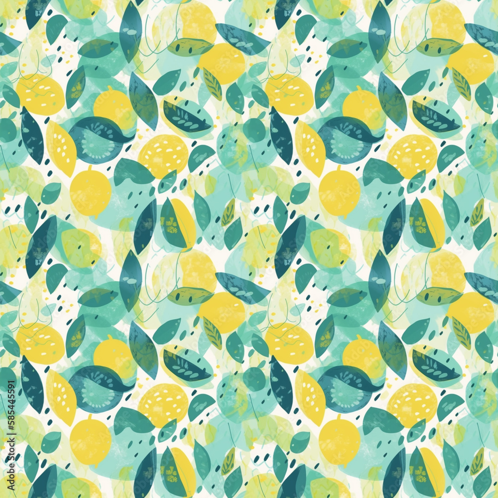 Seamless pattern of Abstract lemons. Citrus background. Perfect for wallpaper, textiles, and web backgrounds, package design. Good quality for repeating design. Generative AI. Seamless pattern of Abstract lemons. Citrus background. Perfect for wallpaper, textiles, and web backgrounds, package design. Good quality for repeating design. Generative AI.