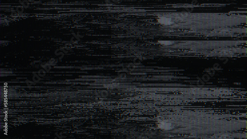 Glitch noise static television VFX. Visual video effects stripes background, CRT tv screen no signal glitch effect
