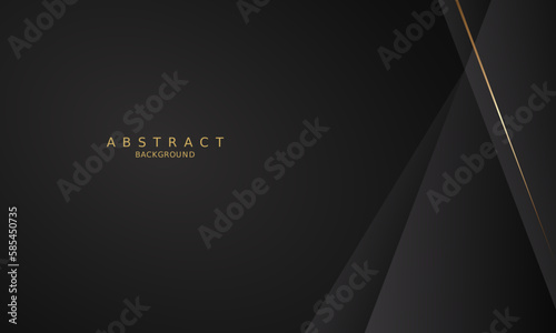 black luxury premium background and gold line.