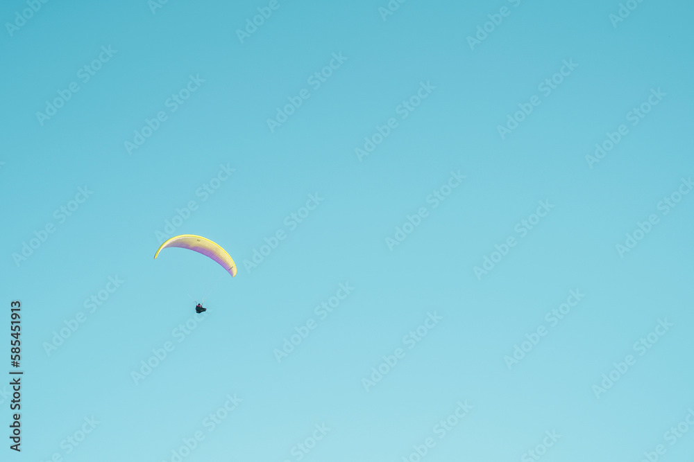paragliding in the blue sky paragliding in the blue sky
