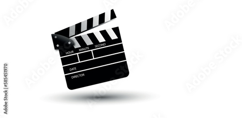 ciak, proiezione film, cinema, pellicola, spettacolo, film con su sfondo bianco