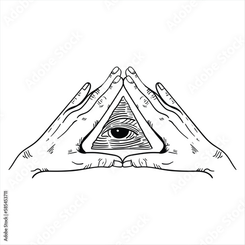freemasonry Emblem tattoo Compass Tattoo , Eye of Providence. All-seeing eye	
