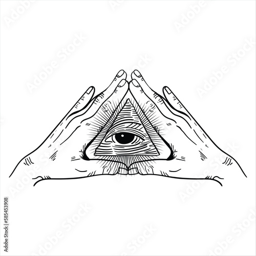 freemasonry Emblem tattoo Compass Tattoo , Eye of Providence. All-seeing eye	
